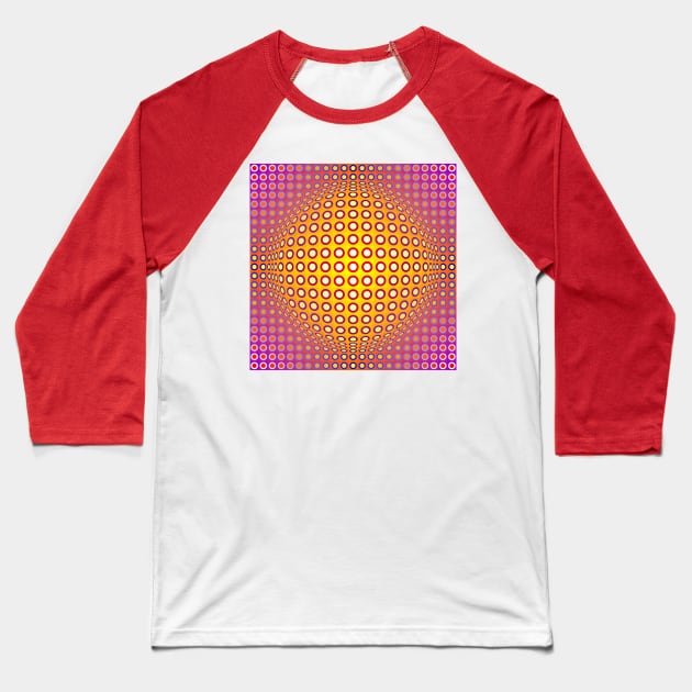 Vasarely style Baseball T-Shirt by tuditees